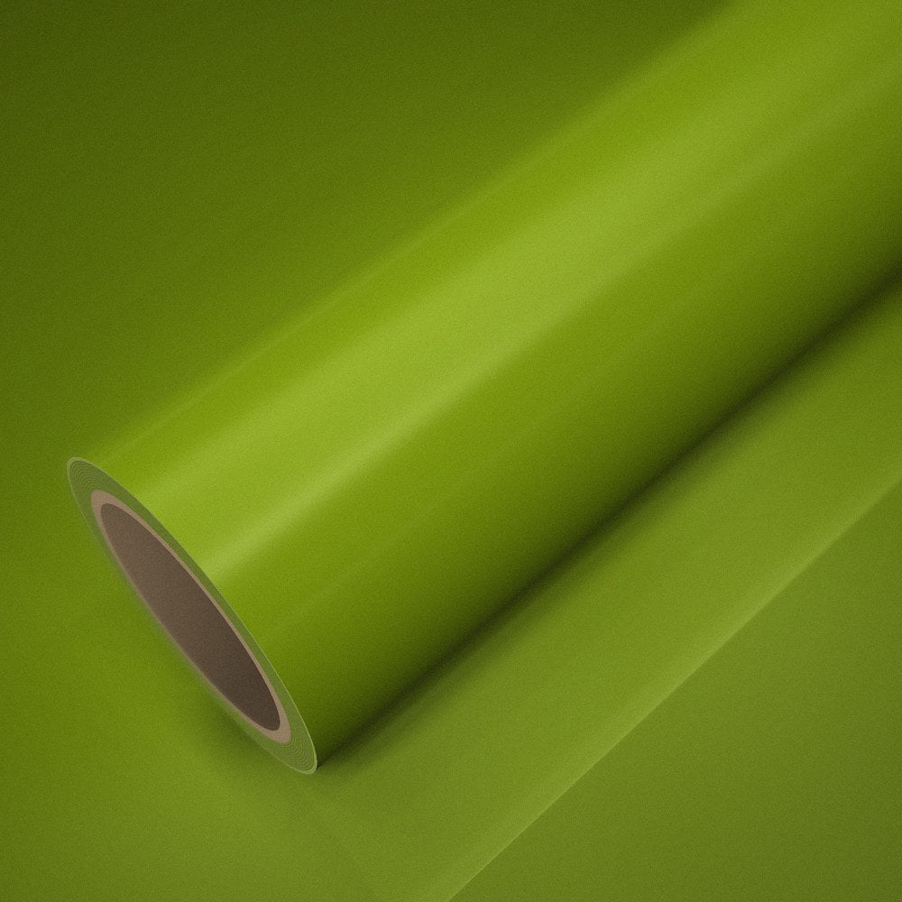 Rolka folii ICR® fluorescencyjna żółtozielona z połyskiem na arkuszu tej samej folii