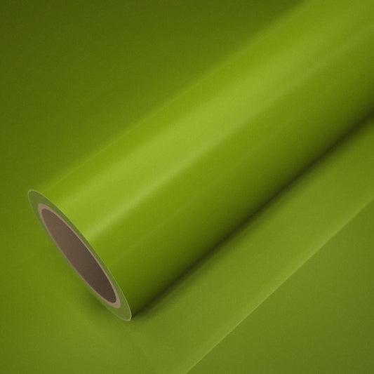 Rolka folii ICR® fluorescencyjna żółtozielona z połyskiem na arkuszu tej samej folii