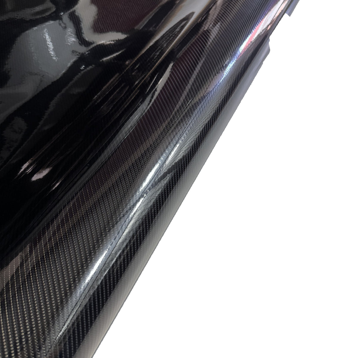Połysk folii carbon czarny Premium z bliska